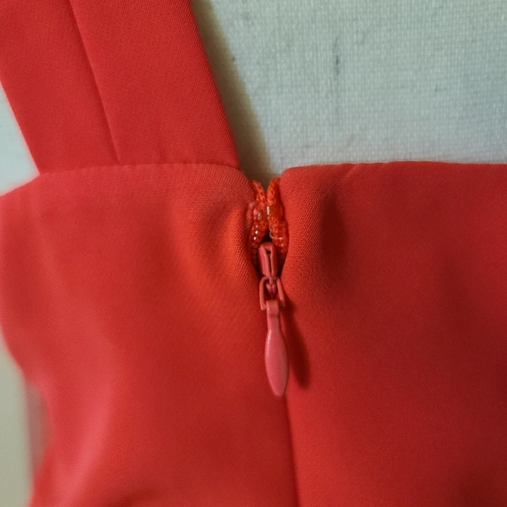 🔥Aidan Mattox Neon Coral Cut-Out Maxi Dress - Picture 11 of 15